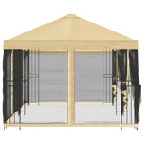 6 x 3 m Cream Polyester and Steel 190 3375995