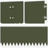Lawn Edging 20 pcs 103 x 15 cm Steel Olive Green 8008360