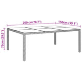 Garden Dining Set Brown and cream white 3095932