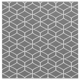 Outdoor Rug Geometric ARAKIL Grey and White 300 x 300 cm 42003472