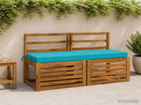 2-Piece Bench Cushions SOEST 2 pcs 100% Polyester Turquoise 949773