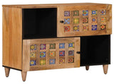 Sideboard with Storage Natural 80 x 33 x 75 cm Solid Mango Wood 4018287