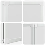 Bath Screen Folding Frosted 168 x 140 cm Aluminium & PP Panel 42023506
