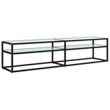 TV Cabinet White Marble 180x40x40.5 cm Tempered Glass 331724
