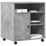Printer Stand with Wheels Concrete Grey 60x50x67 cm 840628