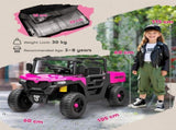 Kids Ride on Car, 12V Electric Kids UTV with Electric Dump Bed, 4-Wheel Suspension for 3-8 Years, T3398P422448