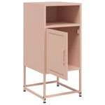 ZNTS Bedside Cabinets 2 pcs Pink 36x39x78 cm Steel 846569