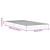 Bed Frame without Mattress Wax Brown 90x190 cm Single Solid Wood Pine 847157