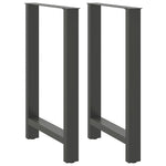 ZNTS Coffee Table Legs Anthracite 2 pcs 60x cm Steel 4013334