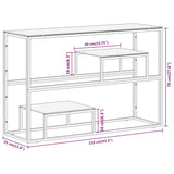 Console Table Silver Stainless Steel and Tempered Glass 350003