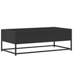 ZNTS Coffee Table Black 100x50x35 cm Engineered Wood and Metal 848779