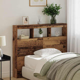Headboard with Shelf Old Wood 120 x 17 x 102 cm Engineered Wood 869111