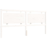 Bed Frame without Mattress White 200x200 cm Solid Wood 3194072