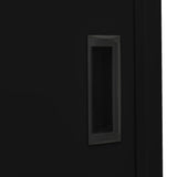 Office Cabinet with Sliding Door Black 90x40x180 cm Steel 335960