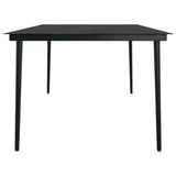7 Piece Garden Dining Set Black 3099399