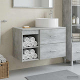 Bathroom Furniture Set 2 pcs Concrete Grey Engineered Wood 3403931