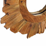 288803 Wall Mirror 40 cm Teak Round