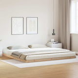 Floor Bed Frame Natural 180 x 220 cm Solid Pine Wood 869756