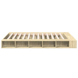 Bed Frame without Mattress Sonoma Oak 150x200 cm King Size 3280470