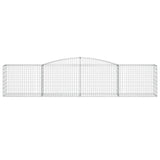 Arched Gabion Baskets 6 pcs 400x50x80/100 cm Galvanised Iron 3146987