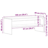 TV Cabinet Brown Oak 100x40x40 cm Engineered Wood 859124