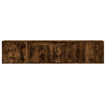 TV Wall Cabinet with LED Smoked Oak 180x31x39.5 cm 3307958