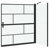 Bath Shower Screen Black and Transparent 116 x 68 x 128 cm 42018558