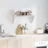 Wall Shelf 75x30x31 cm Silver Stainless Steel 30275