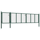 Garden Gate Steel 500x100 cm Green 144317