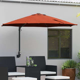 Garden Parasol Terracotta 248 x 248 x 148 cm 42003232