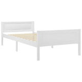 Bed Frame without Mattress Solid Pinewood White 90x200 cm 322103