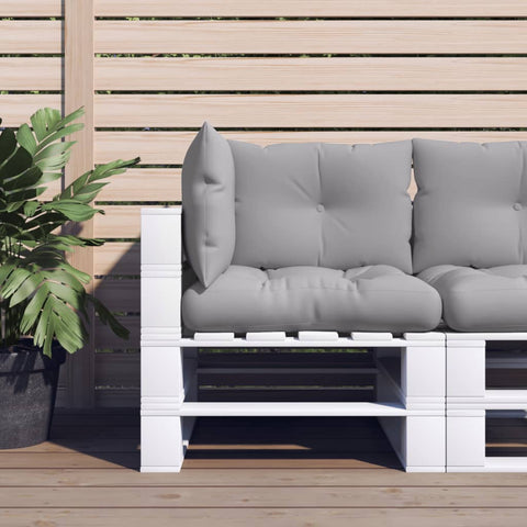 ZNTS Pallet Cushions 3 pcs Grey Fabric 360857