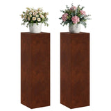 Plant Stand 2 pcs Rusty 30 x 30 x 100 cm Weathering Steel 8012515