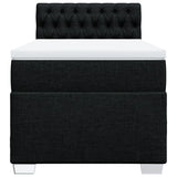 Box Spring Bed with Mattress Black 90x200 cm Fabric 3285780