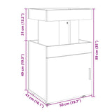 Bar Cart Grey Sonoma 50x41x89 cm Engineered Wood 848267