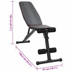 Weight Bench Manual Black 131 x 41 x 110 cm Steel 42007903