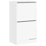 Shoe Cabinet with 2 Flip-Drawers White 60x42x108 cm 3214385