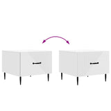 Coffee Table with Drawer White 49 x 50 x 40 cm Engineered Wood 894965