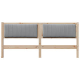 Upholstered Headboard Brown 180 cm Solid Pine Wood 879049