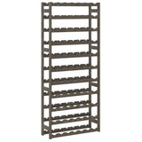 Wine Rack for 77 Bottles Grey Solid Wood Pine 373383