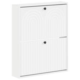 Wall-Mounted Shoe Cabinet ALKMAAR 71 x 17 x 86 cm White 896195