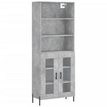Highboard Concrete Grey 69.5x34x180 cm Engineered Wood 3189329