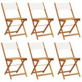 Garden Chair Set of 6 Cream White 3214611