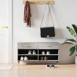 Shoe Bench Grey Sonoma 102x35x55 cm Engineered Wood 829722