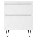 Bedside Cabinets 2 pcs White 40x35x50 cm Engineered Wood 830669