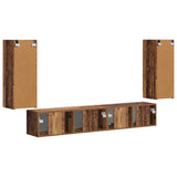 TV Cabinet Set 4 pcs Old Wood Engineered Wood 3409166