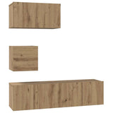 TV Cabinet Set 4 pcs Artisan Oak Engineered Wood 3393149