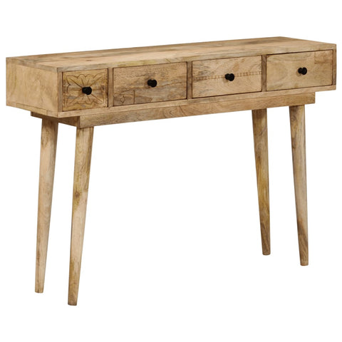 ZNTS Console Table 110x30x75 cm Solid Wood Mango 376069