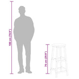 Bar Stools 6 pcs Solid Acacia Wood 310287