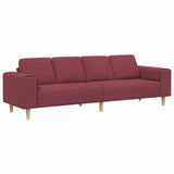 Living Room Couch Wine Red 250 x 77 x 76 cm Polyester 3335084